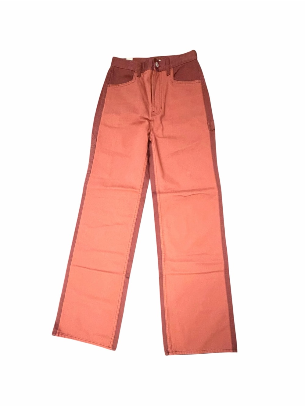 Pacsun Ultra High Rise Flare Carpenter Two Tone Red Burgundy Jeans Women's 26
